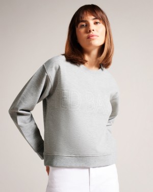 Ted Baker Lorito Logo Kadın Üstler Gri | JXUF-95367