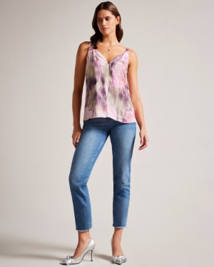 Ted Baker Nethiia V Neck Cami Kadın Üstler Mercan | EWAN-02795