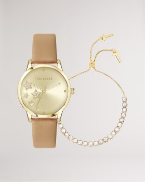 Ted Baker Starlee Star And Gift Set Kadın Saat Kahverengi | ENWS-21856