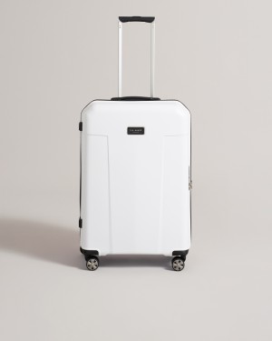 Ted Baker Suitcas Flying Colours Medium Trolley Erkek Bavul Beyaz | BEZT-52403