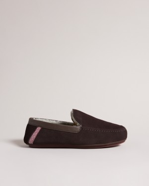 Ted Baker Vallant Moccasin Erkek Terlik Kahverengi | TLIP-07618